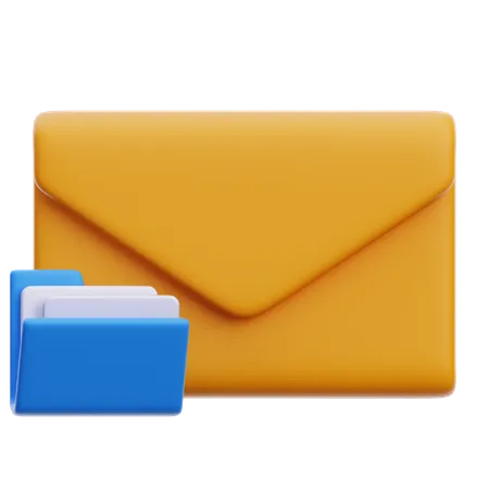 Dossier de courrier électronique  3D Icon