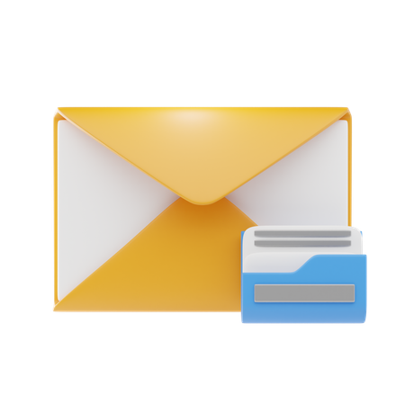 Dossier de courrier électronique  3D Icon