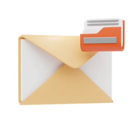 Dossier de courrier électronique  3D Icon