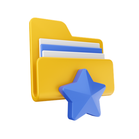 Dossier étoile  3D Icon