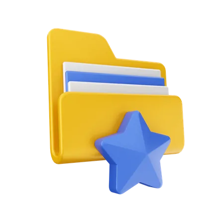 Dossier étoile  3D Icon