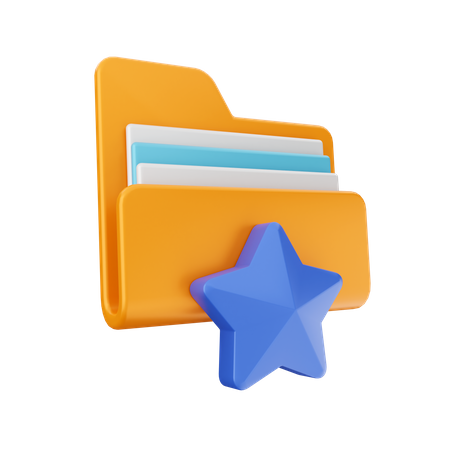 Dossier étoile  3D Icon