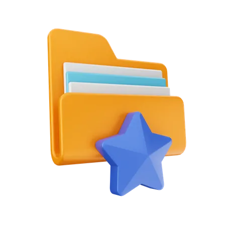 Dossier étoile  3D Icon