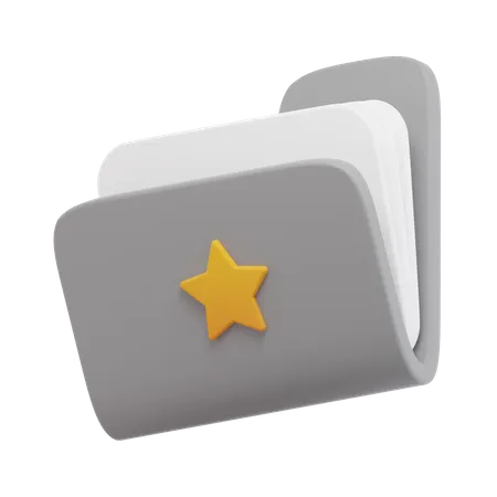 Dossier étoile  3D Icon