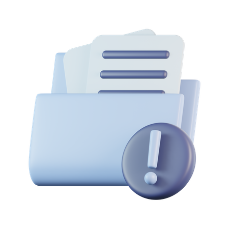 Dossier Exclamation  3D Icon