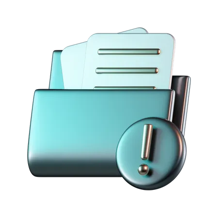 Dossier Exclamation  3D Icon