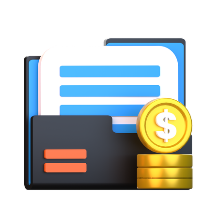 Dossier financier  3D Icon