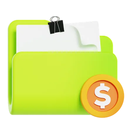 Dossier financier  3D Icon