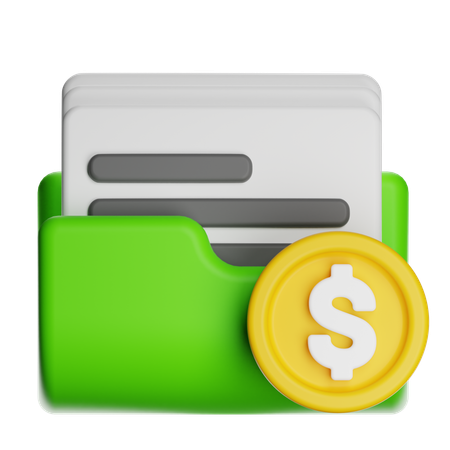Dossier financier  3D Icon