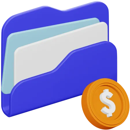 Dossier financier  3D Icon