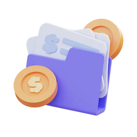 Dossier financier  3D Icon