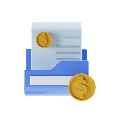 Dossier financier  3D Icon