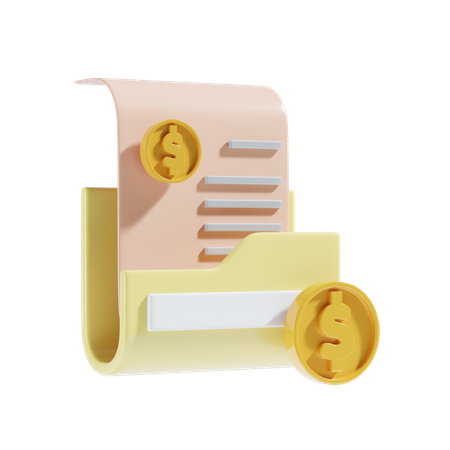 Dossier financier  3D Icon