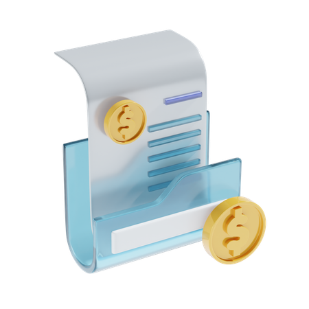 Dossier financier  3D Icon