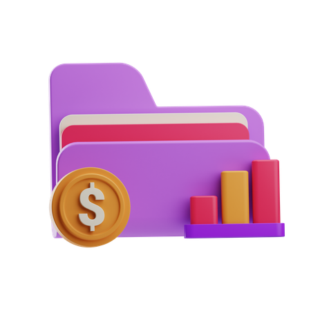 Dossier financier  3D Icon