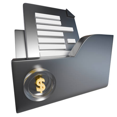 Dossier financier  3D Icon