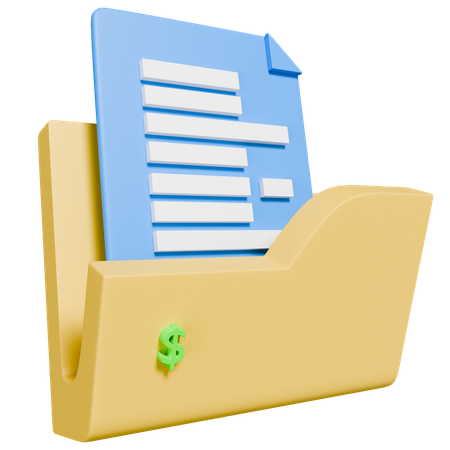 Dossier financier  3D Icon