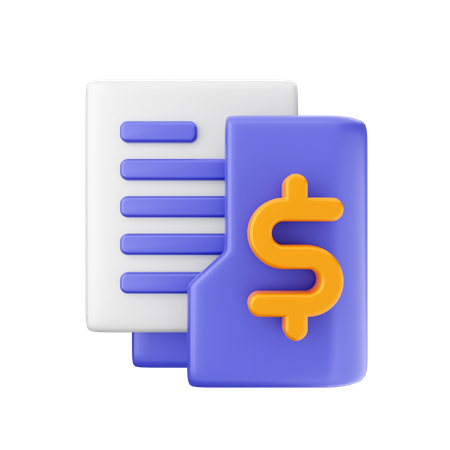 Dossier financier  3D Icon