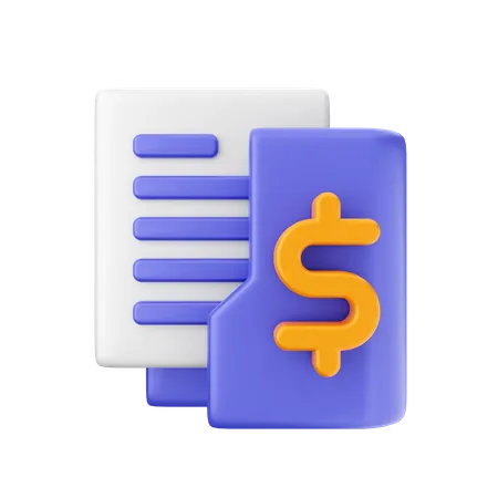 Dossier financier  3D Icon