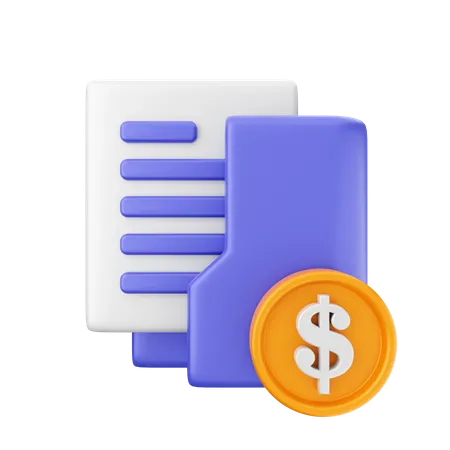 Dossier financier  3D Icon