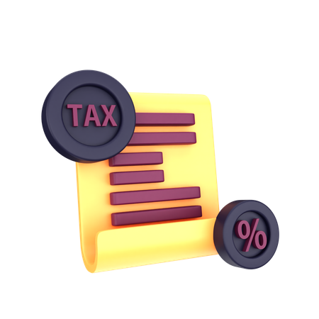 Dossier fiscal  3D Icon