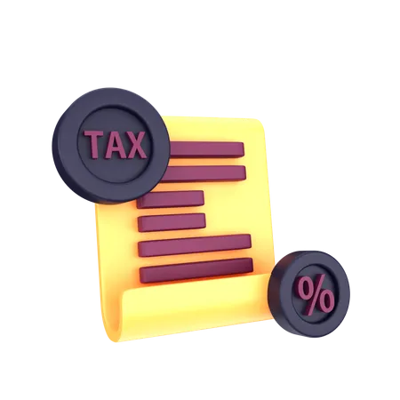Dossier fiscal  3D Icon