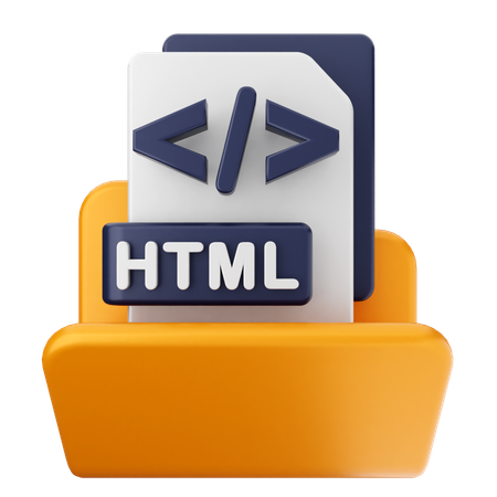 Dossier HTML  3D Icon