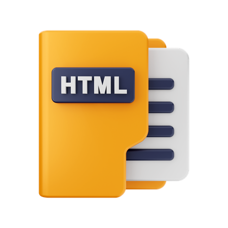 Dossier HTML  3D Icon