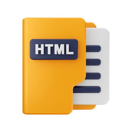 Dossier HTML  3D Icon