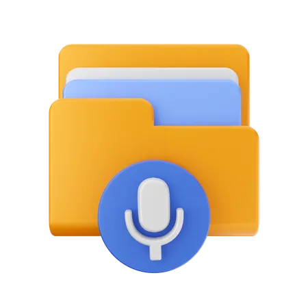 Dossier de microphone  3D Icon