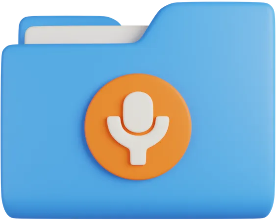 Dossier de microphone  3D Icon