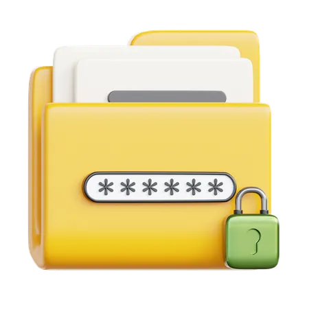 Dossier de mot de passe  3D Icon