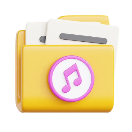 Dossier de musique  3D Icon