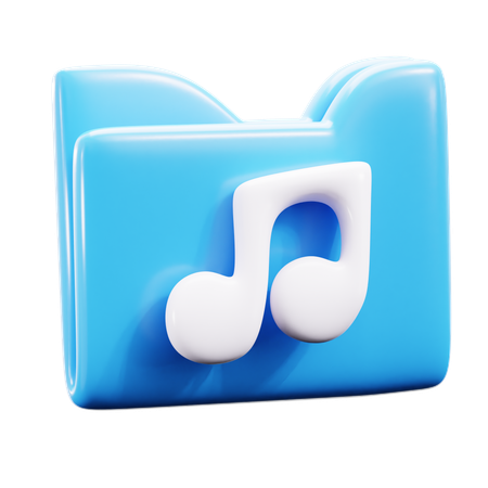 Dossier de musique  3D Icon