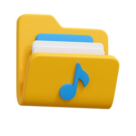 Dossier de musique  3D Icon