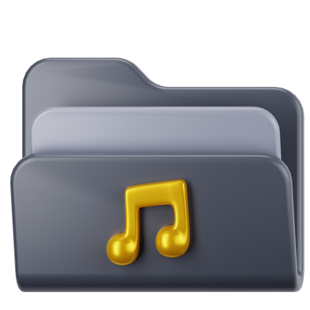 Dossier de musique  3D Icon