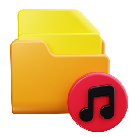 Dossier de musique  3D Icon