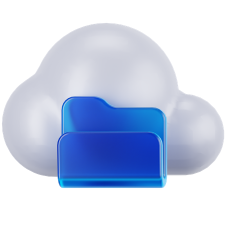 Dossier cloud  3D Icon