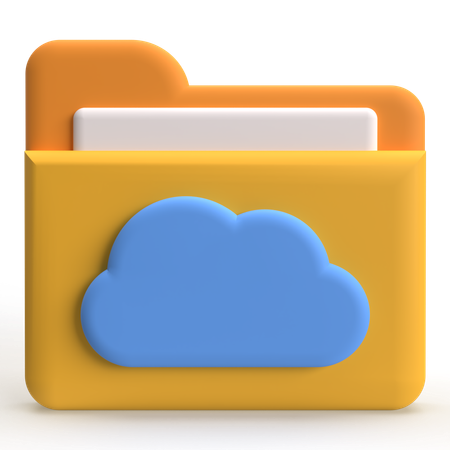 Dossier cloud  3D Icon