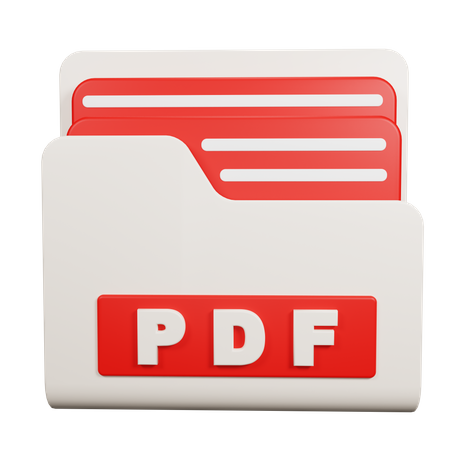 Dossier pdf  3D Icon