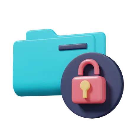 Protection des dossiers  3D Icon