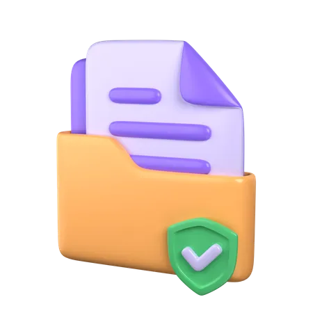 Dossier protégé  3D Icon