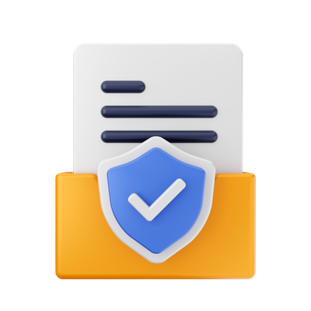 Sécurité des dossiers  3D Icon