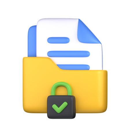 Sécurité des dossiers  3D Icon