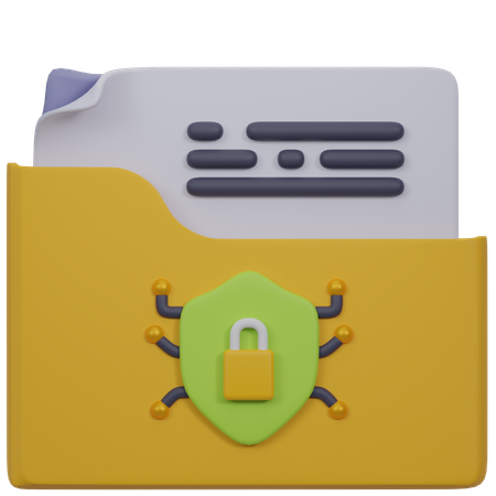 Sécurité des dossiers  3D Icon