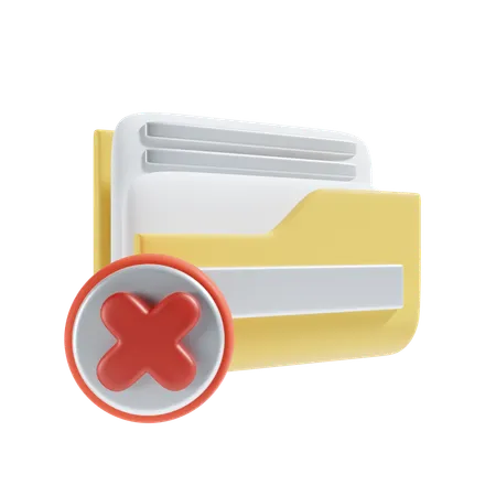 Dossier supprimé  3D Icon