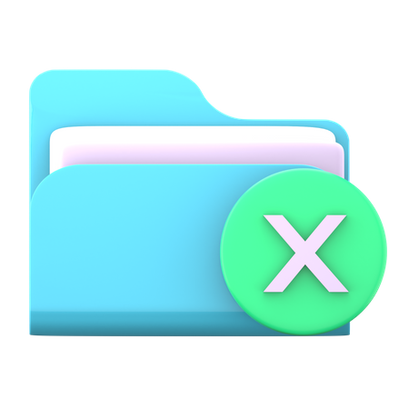 Dossier supprimé  3D Icon