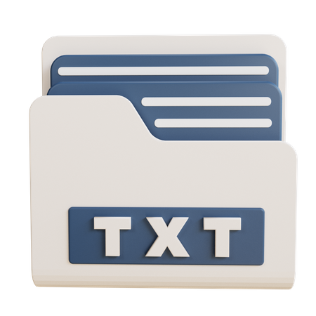 Dossier txt  3D Icon