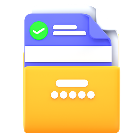 Dossier vérifié  3D Icon