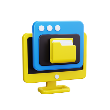 Dossier Web  3D Icon